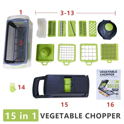 Smart 15TLG Dicer Vegetable Slicer Shredder Manual Onion Chopper