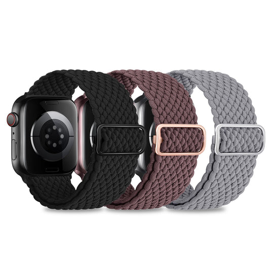 3× Premium-Nylon Apple Watch Armbänder – Komfort & Style für jeden Tag (42/44/45/49mm, verschiedene Farben)