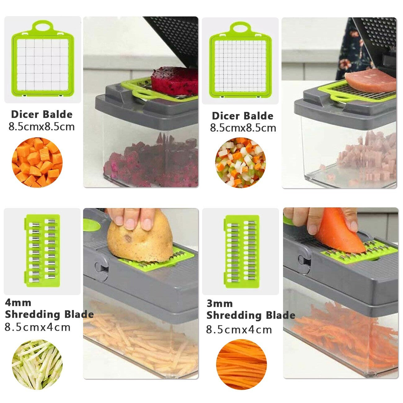 Smart 15TLG Dicer Vegetable Slicer Shredder Manual Onion Chopper
